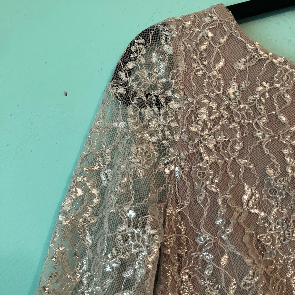 NWT Ralph Lauren Evening Gold ‘Winter Gala’ lace